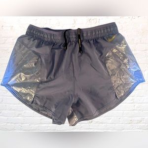 NWT Women’s Nike Flex Purple Metallic Dri-Fit Running Short; Size Small